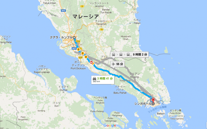 マレーシアとシンガポールを車で移動する方法